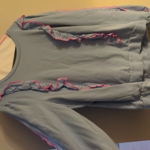 Light Blue Ruffle Sweatshirt
